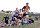 Dan Jenkin (Durhamm City) leads the senior mens fast pack in the NEHL Wrekenton, Gateshead. NEH, Wrekenton. Photo: David T. Hewitson/Sports for All Pics